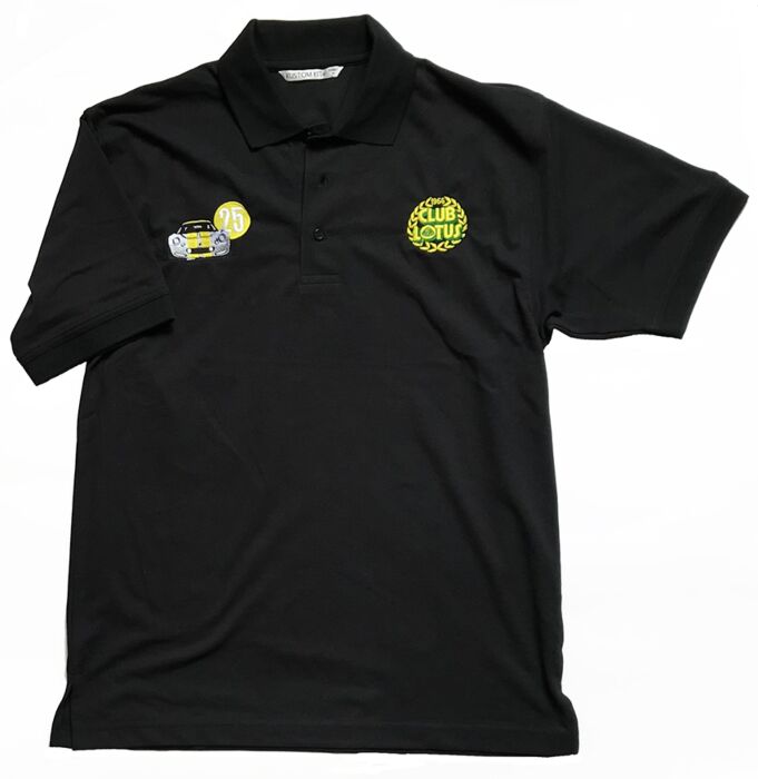 Black Elise 25th Anniversary polo shirts XL ONLY 46