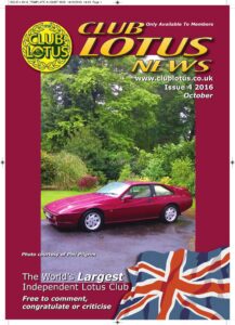 Club Lotus News October 2016