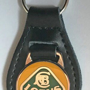 4 Black leather key fob